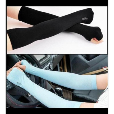 Găng tay chống nắng cánh tay nam nữ - Đen