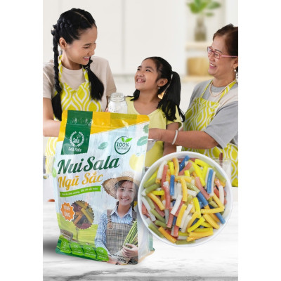 Nui Hữu Cơ Ngũ Sắc Hình Ống Ăn Kiêng Thực Dưỡng Thành Phần Rau Củ
