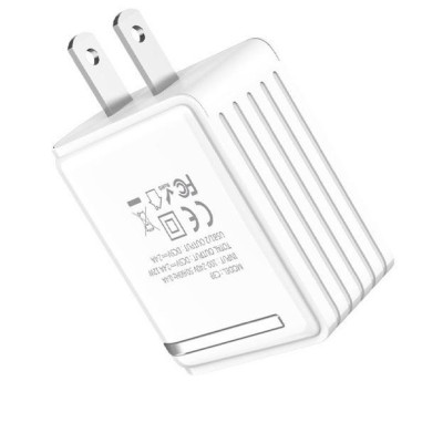 Củ sạc nhanh 2 cổng Hoco C39 us - max 5v-2.4a( 12w), màn hình LCD hiển thị điện áp - hàng chính hãng