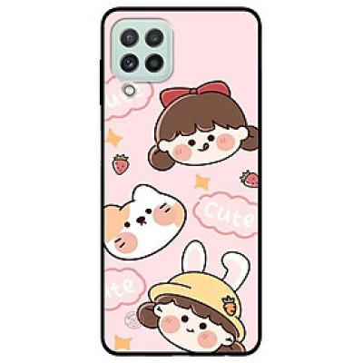 Ốp lưng dành cho Samsung A22 - Samsung S21 FE mẫu Cô Gái Và Chú Cún Hồng
