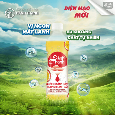 Thùng 24 chai Nước Khoáng Thiên Nhiên Đảnh Thạnh Khoáng Chanh Dây 430ml