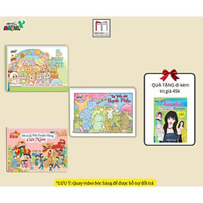 Sách Tô Màu - Baby Three Ở Vương Quốc Ngọt Ngào, Tết Và Lễ Hội, Thị Trấn Nhỏ Hạnh Phúc - Combo 3 Cuốn - Minh Thắng