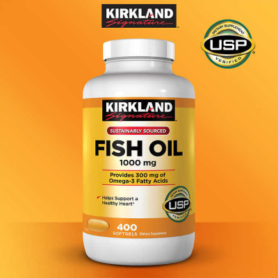 Omega 3 dầu cá Kirkland Signature Fish Oil Hỗ trợ sức khỏe não bộ, tim mạch, khớp, bổ mắt, làm đẹp da và tăng sức khỏe tổng thể - OZ Slim Store