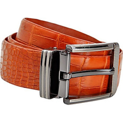 Thắt Lưng Nam Da Cá Sấu Nguyên Con Bụng Bản Lớn Đầu Kim Huy Hoàng HT4760