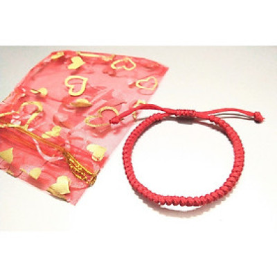 Vòng tay chỉ đỏ may mắn bình an kèm túi đỏ làm quà tặng