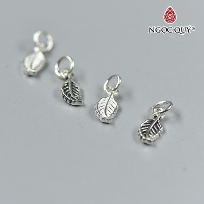 Charm bạc thái hình 1 chiếc lá treo - Ngọc Quý Gemstones
