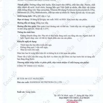 Combo 2 Hộp Kẹo Dẻo Melatonin Hỗ Trợ Giấc Ngủ Ngon Sleep Well Gummies & Hỗ Trợ Giảm Căng Thẳng Vị Việt Quất Kết Hợp Vitamin B6 Coolvita – (60 viên x 3g)/hộp