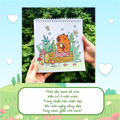 Sách Tô Màu - Capybara - Ngôi Nhà Hạnh Phúc Và Trái Tim Mặt Trời - Combo 2 Cuốn - Megabook