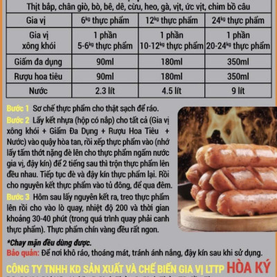 Xông khói gia vị trộn sẵn đầy đủ ướp làm 12kg thực phẩm