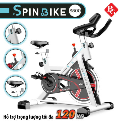 BG Xe đạp tập thể thao đa năng trong nhà Model S500 WHITE SPINING BIKE mới (hàng nhập khẩu)