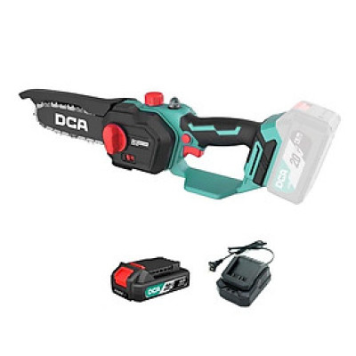 MÁY CƯA XÍCH KHÔNG CHỔI THAN DÙNG PIN 20VMAX/2AH SẠC 2A DCA ADML20081DM - HÀNG CHÍNH HÃNG
