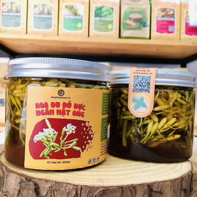 Hoa đu đủ đực ngâm mật ong rừng ĐắkLắk 500ml Shop Thảo Dược