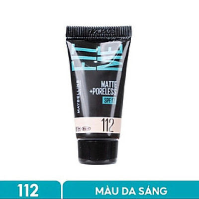 Minisize 5ml Kem Nền Kiềm Dầu, Cho Lớp Nền Mịn Lì Tự Nhiên Maybelline Fit Me Matte Poreless Foundation 112