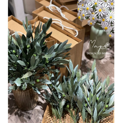 Cành OLIU hoa giấy handmade Maypaperflower - hoa giấy nghệ thuật, trang trí nhà cửa, văn phòng