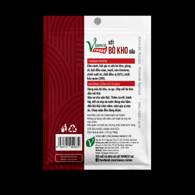 Combo 3 gói Xốt Bò Kho Dầu Việt Ấn 18gr (18gr/gói)