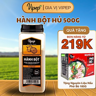 Hành Bột Tự Nhiên Vipep Hũ Nhựa 500g
