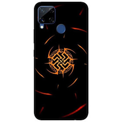 Ốp lưng dành cho Realme C15 mẫu Năng Lượng Đỏ Đen