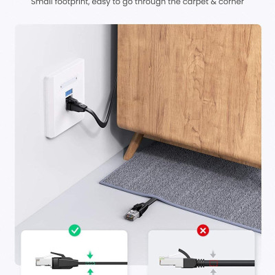 Ugreen UG10980NW134TK 1M CAT8 U-FTP 2000Mhz 30AWG cáp mạng màu đen - HÀNG CHÍNH HÃNG