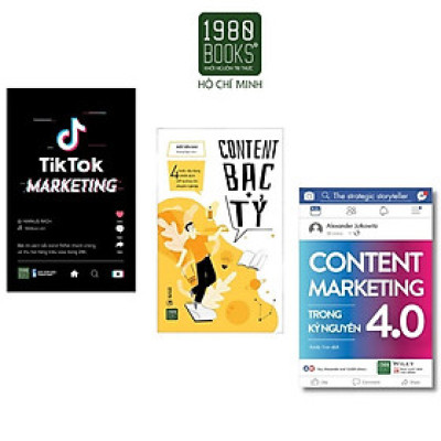 Sách - Combo Tiktok Marketing + Content Bạc Tỷ + Content Marketing Trong Kỷ Nguyên 4.0 - 1980 Books