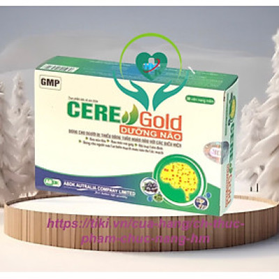 ￼Cere dưỡng não Gold  - Hộp 30 viên  – Dưỡng Não hết đau đầu, đau mỏi vai gáy, rối loạn tiền đình, Lisse