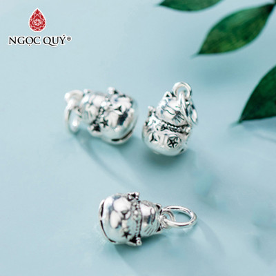 Charm bạc mèo treo - Ngọc Quý Gemstones