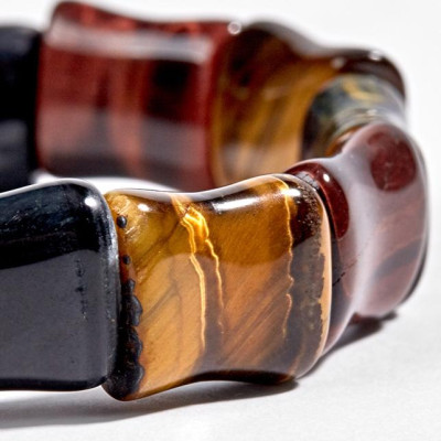 Vòng Đốt Trúc Thạch Anh Mắt Hổ Tam Tài (9mm) Ngọc Quý Gemstones