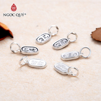 Charm bạc thẻ bài may mắn - Ngọc Quý Gemstones