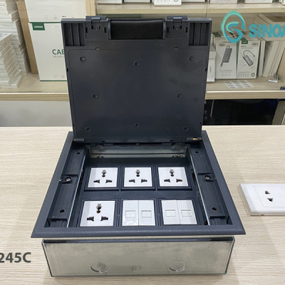 Hộp điện âm sàn nâng Sinoamigo SCF-245C, lắp 9-12 thiết bị - Hàng nhập khẩu chính hãng