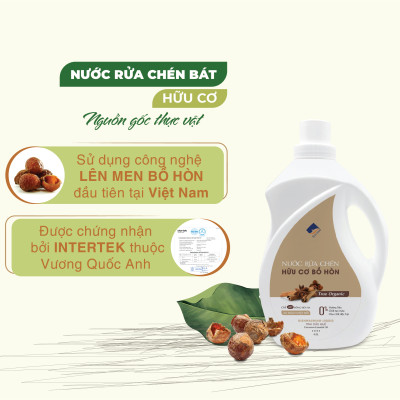 Nước Rửa Chén Hữu Cơ Bồ Hòn Và Tinh Dầu cam 500ml thương hiệu Ecocare