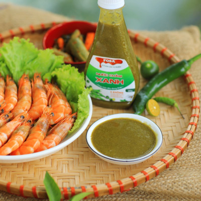 Nước chấm Xanh Fosa, muối ớt tắc tươi ngon cho hải sản và BQQ, chay mặn đều dùng được