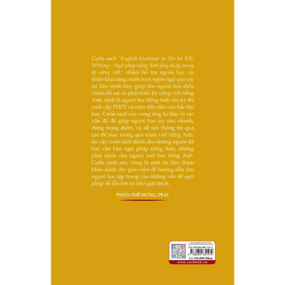 Sách - Ngữ Pháp Tiếng Anh Ứng Dụng Trong Kỹ Năng Viết - Phan Thế Hưng Ph.D - NXB Tổng Hợp