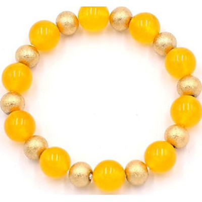 Chuỗi tay đá thạch anh vàng 10 ly VTAVHVT1 - hợp mệnh Kim, mệnh Thổ