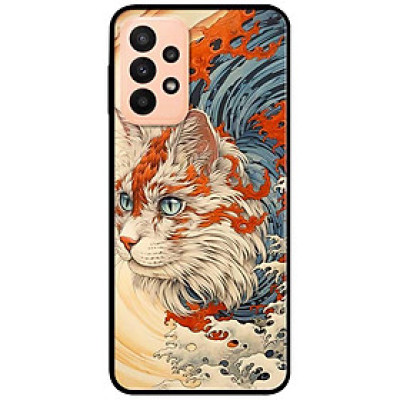 Ốp lưng cho Samsung A13 4G - A33 5G - A53 - A13 5G - Mèo Trắng Cam - Hàng Chính Hãng