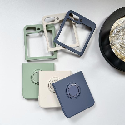Ốp Lưng Silicon Cho Samsung Galaxy Z Flip 6 / Z Flip 5 Kèm Iring - BUM STORE GALAXY CASE