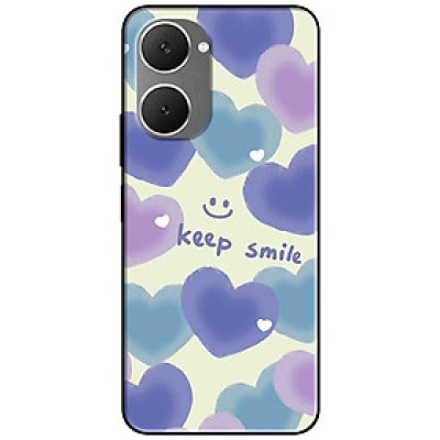 Ốp lưng cho Vivo Y03 - Y03T - Y18 - Y18S - Y18T - Y27 5G - Y28 4G - Y36 - Keep Smile Tím Xanh - Hàng Chính Hãng