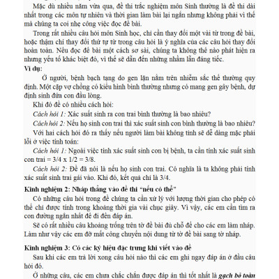 KHÁM PHÁ TƯ DUY GIẢI NHANH THẦN TỐC BỘ ĐỀ LUYỆN THI THPT QUỐC GIA SINH HỌC_KV