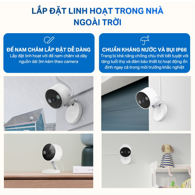 Camera Trong nhà & Ngoài trời Tp-Link Tapo C120 - Độ phân giải 2K 4MP, Chống chịu thời tiết IP66, Có loa báo động, Đàm thoại 2 chiều - HÀNG CHÍNH HÃNG