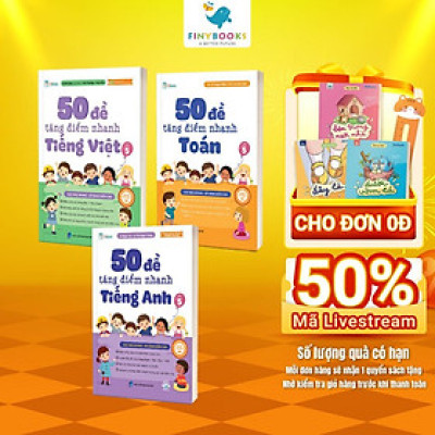 Sách - Combo 50 Đề Tăng Điểm Nhanh Tiếng Việt - Toán - Tiếng Anh Lớp 5 - Phân loại Lẻ/Combo