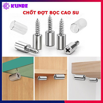 Chốt Đợt Bọc Cao Su KUNBE Chốt Đỡ Kệ Tủ Kệ Gỗ Dễ Dàng Lắp Đặt
