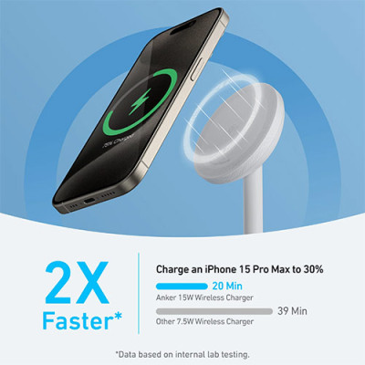 Đế sạc Anker MagGo Wireless USB-C 15W Charge.Stand A25X1 - Hàng chính hãng