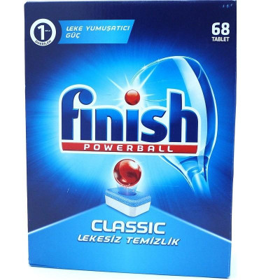 Hộp 68 viên finish dùng cho máy rửa chén bát Viên rửa bát finish th Muối Bóng Bột ( Đức )mẫu mới