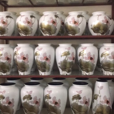 Bình hoa, lọ hoa khảm trứng bạc gốm Bát Tràng