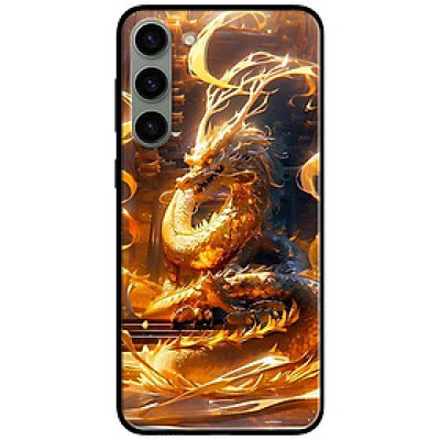 Ốp lưng cho Samsung S21 FE - S23 - S23 Plus - S23 Ultra - S24 - S24 Ultra - Rồng Vàng Lửa - Hàng Chính Hãng