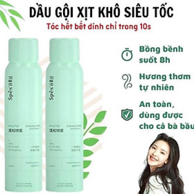 Phụ kiện nhà tắm _Dầu gội đầu khô dạng xịt cấp tốc chai 150ml  , không cần dùng nước  , không bết dính , không dầu , giúp tóc bồng bềnh ,mềm mượt hương thơm dịu nhẹ , phù hợp với người bận rộn , nhỏ gọn dễ mang theo mọi nơi 