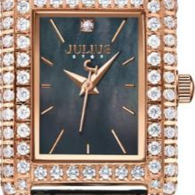 Đồng hồ nữ Julius Star Hàn Quốc JS-046 mặt chữ nhật viền đính đá (Nhiều màu)