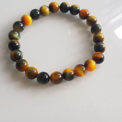 Vòng tay phong thủy may mắn Nữ đá mắt hổ tự nhiên vàng xanh đều mới bóng mượt đẹp Size hạt 8mm Nữ đeo Công dụng vòng đá mắt hổ đá thiên nhiên tốt cho sức khỏe, đem đến may mắn,xoa dịu tâm trí công việc hanh thông ạ