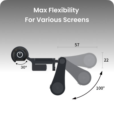 Đèn kẹp màn hình Yeelight Pura Monitor Light - Dùng cho màn hình cong, Điều chỉnh độ sáng - Hàng chính hãng