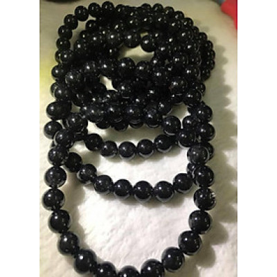 VÒNG THẠCH ANH TÓC ĐEN 8MM KÍN ĐẬM BÓNG ĐẸP ĐÁ TỰ NHIÊN NỮ MỆNH THỦY MỆNH MỘC ĐEO RẤT ĐẸP TỐT SỨC KHỎE 