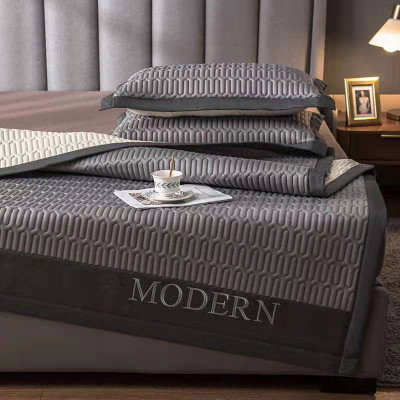 Chiếu điều hòa cao su non cao cấp, Chiếu mát mùa hè họa tiết trơn MINIIN - Tặng kèm 2 vỏ gối