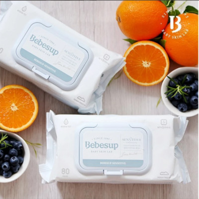 Khăn Ướt Hàn Quốc Sensitive Gói 80 Tờ Thương Hiệu Bebesup